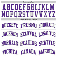 Load image into Gallery viewer, Custom White Purple-Gray Authentic Throwback Basketball Jersey