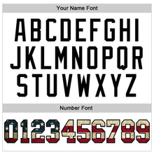 Laden Sie das Bild in den Galerie-Viewer, Custom White Vintage USA Flag-Black Authentic Throwback Basketball Jersey