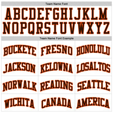 Load image into Gallery viewer, Custom White Brown-Orange Authentic Throwback Basketball Jersey