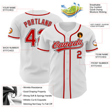 Laden Sie das Bild in den Galerie-Viewer, Custom White Red-Black Authentic Baseball Jersey