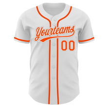 Laden Sie das Bild in den Galerie-Viewer, Custom White Orange-Gray Authentic Baseball Jersey