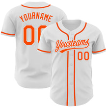 Laden Sie das Bild in den Galerie-Viewer, Custom White Orange-Gray Authentic Baseball Jersey