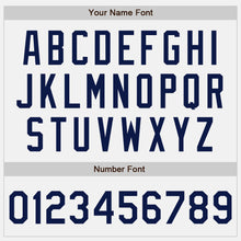 Laden Sie das Bild in den Galerie-Viewer, Custom White Navy Authentic Baseball Jersey