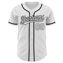 Laden Sie das Bild in den Galerie-Viewer, Custom White White-Black Authentic Baseball Jersey