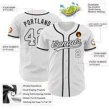 Laden Sie das Bild in den Galerie-Viewer, Custom White White-Black Authentic Baseball Jersey