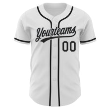 Charger l'image dans la galerie, Custom White Black-Gray Authentic Baseball Jersey