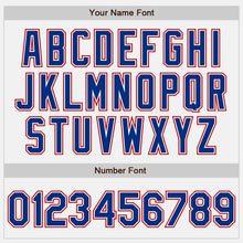 Load image into Gallery viewer, Custom White Royal-Red Authentic Baseball Jersey