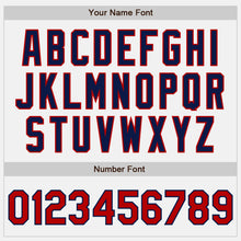 Laden Sie das Bild in den Galerie-Viewer, Custom White Red-Navy Authentic Baseball Jersey