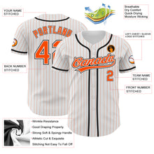 Laden Sie das Bild in den Galerie-Viewer, Custom White Orange Pinstripe Orange-Black Authentic Baseball Jersey