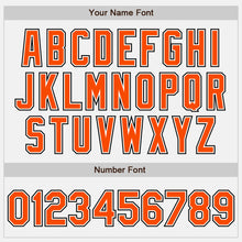 Laden Sie das Bild in den Galerie-Viewer, Custom White Orange Pinstripe Orange-Black Authentic Baseball Jersey