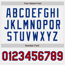 Charger l'image dans la galerie, Custom White Royal Pinstripe Red Authentic Baseball Jersey