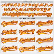 Laden Sie das Bild in den Galerie-Viewer, Custom White Gold-Red Authentic Baseball Jersey