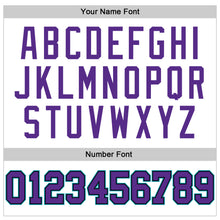 Load image into Gallery viewer, Custom White Black Pinstripe Purple-Teal Authentic Basketball Jersey