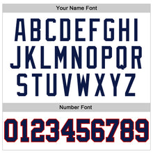 Charger l'image dans la galerie, Custom White Navy Pinstripe Navy-Red Authentic Basketball Jersey