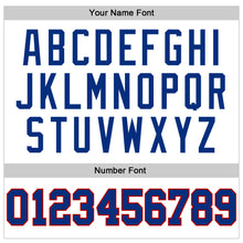 Загрузить изображение в средство просмотра галереи, Custom White Royal Pinstripe Royal-Red Authentic Basketball Jersey