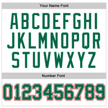 Load image into Gallery viewer, Custom White Kelly Green Pinstripe Kelly Green-Red Authentic Basketball Jersey