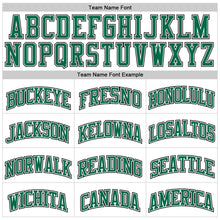 Laden Sie das Bild in den Galerie-Viewer, Custom White Kelly Green Pinstripe Kelly Green-Black Authentic Basketball Jersey