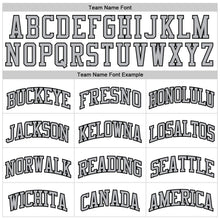 Load image into Gallery viewer, Custom White Purple Pinstripe Black-Gray Authentic Basketball Jersey