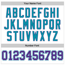 Загрузить изображение в средство просмотра галереи, Custom White Purple Pinstripe Purple-Teal Authentic Basketball Jersey