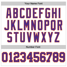 Charger l'image dans la galerie, Custom White Purple Pinstripe Purple-Orange Authentic Basketball Jersey