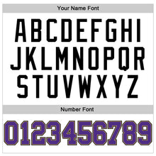 Load image into Gallery viewer, Custom White Purple Pinstripe Purple Old Gold-Black Authentic Basketball Jersey