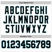 Charger l'image dans la galerie, Custom White Teal Pinstripe Black Authentic Basketball Jersey