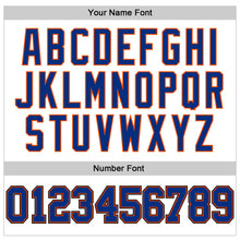 Загрузить изображение в средство просмотра галереи, Custom White Royal Orange-Black Authentic Throwback Basketball Jersey