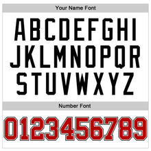 Load image into Gallery viewer, Custom White Red-Black Authentic Throwback Basketball Jersey