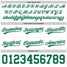 Загрузить изображение в средство просмотра галереи, Custom White Kelly Green Authentic Throwback Basketball Shorts