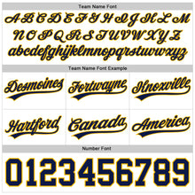 Загрузить изображение в средство просмотра галереи, Custom White Navy-Gold Authentic Throwback Basketball Shorts