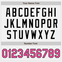 Charger l'image dans la galerie, Custom White Black Pinstripe Pink Authentic Baseball Jersey