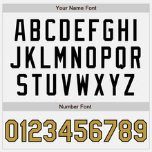 Charger l'image dans la galerie, Custom White Black Pinstripe Old Gold Authentic Baseball Jersey