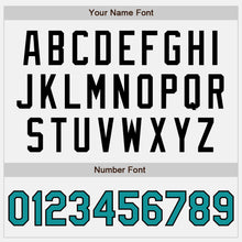 Charger l'image dans la galerie, Custom White Black Pinstripe Teal Authentic Baseball Jersey