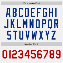 Charger l'image dans la galerie, Custom White Royal Pinstripe Red Authentic Baseball Jersey