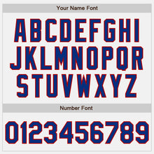 Charger l'image dans la galerie, Custom White Royal Pinstripe Royal-Red Authentic Baseball Jersey