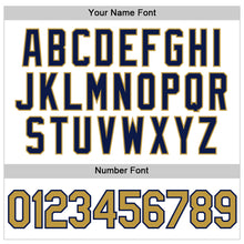 Загрузить изображение в средство просмотра галереи, Custom White Old Gold Navy-Orange Authentic Baseball Jersey