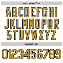 Загрузить изображение в средство просмотра галереи, Custom White Old Gold-Black Authentic Baseball Jersey