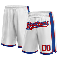 Загрузить изображение в средство просмотра галереи, Custom White Red-Royal Authentic Basketball Shorts