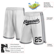 Загрузить изображение в средство просмотра галереи, Custom White Black-Gray Authentic Basketball Shorts