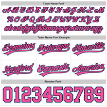 Load image into Gallery viewer, Custom White Pink Black-Light Blue Authentic Basketball Shorts