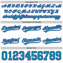 Load image into Gallery viewer, Custom White Teal-Purple Authentic Basketball Shorts