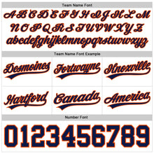 Load image into Gallery viewer, Custom White Navy-Orange Authentic Basketball Shorts