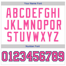 Загрузить изображение в средство просмотра галереи, Custom White Pink Black-Light Blue Authentic Throwback Basketball Jersey