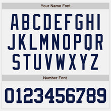 Загрузить изображение в средство просмотра галереи, Custom White Navy Pinstripe Navy Authentic Baseball Jersey