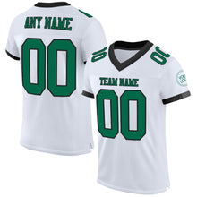 Загрузить изображение в средство просмотра галереи, Custom White Kelly Green-Black Mesh Authentic Football Jersey