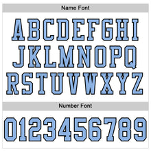 Load image into Gallery viewer, Custom White Light Blue-Black Mesh Authentic Football Jersey