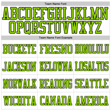 Load image into Gallery viewer, Custom White Neon Green-Black Mesh Authentic Football Jersey