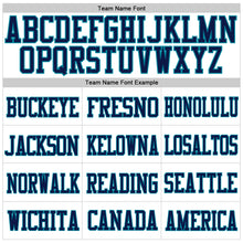 Charger l'image dans la galerie, Custom White Navy Gray-Teal Mesh Authentic Football Jersey