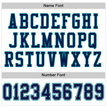 Charger l'image dans la galerie, Custom White Navy Gray-Teal Mesh Authentic Football Jersey