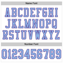 Load image into Gallery viewer, Custom White Light Blue-Purple Mesh Authentic Football Jersey